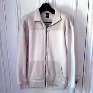 Men’s Vintage Hechter 80’s Cream Zip Front Thick Cotton Jacket Size XL